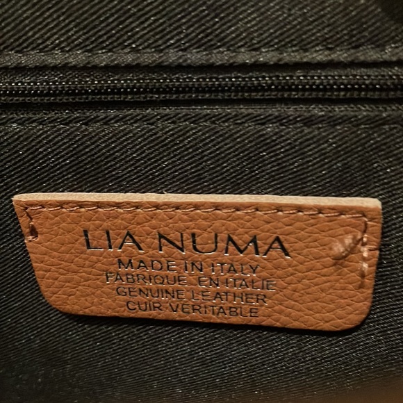 NWT Lia Numa made in Italy genuine leather bag braided strap optional crossbody - Picture 9 of 14